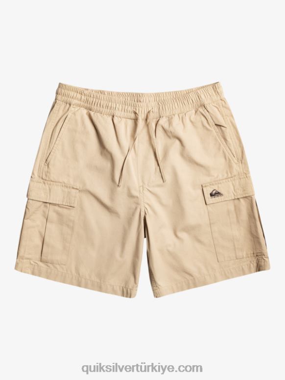 Quiksilver erkekler kargo vergisi elastik bel 19 şort 226FP1009 plaj