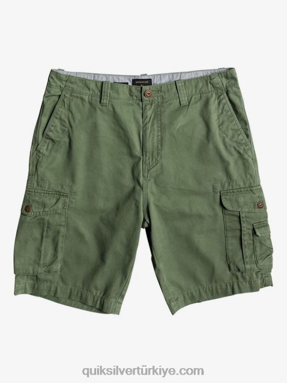Quiksilver erkekler kritik savaş 21 kargo şortu 226FP1523 dört yapraklı yonca