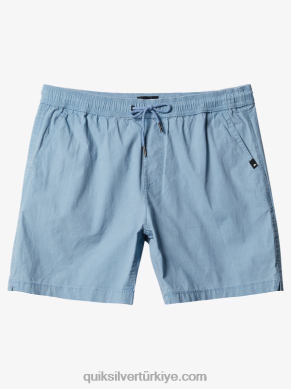 Quiksilver erkekler vergi 17 elastik belli şort 226FP1379 soluk kot