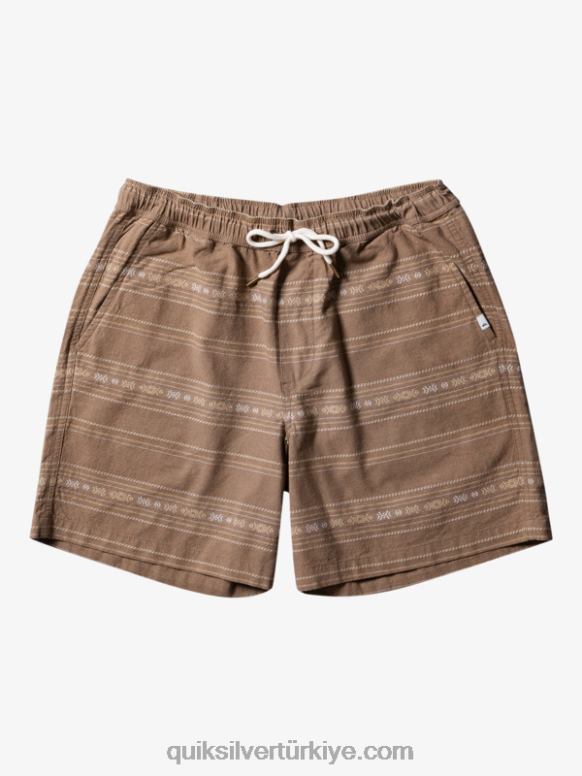 Quiksilver erkekler vergi jakarlı şort 226FP421 zeytin grisi mini jakarlı
