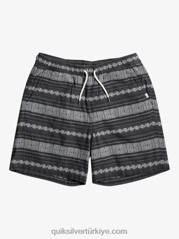 Quiksilver erkekler vergi jakarlı şort 226FP423 siyah vergi jakarlı hori