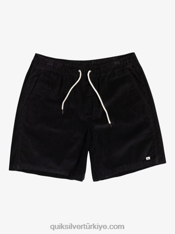 Quiksilver erkekler vergi kordonu şort 226FP360 siyah