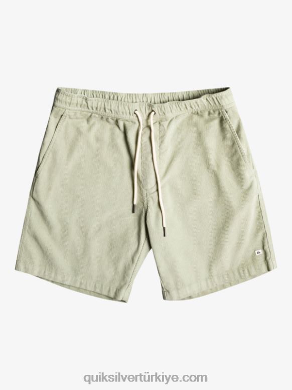 Quiksilver erkekler vergi kordonu şort 226FP365 çöl adaçayı