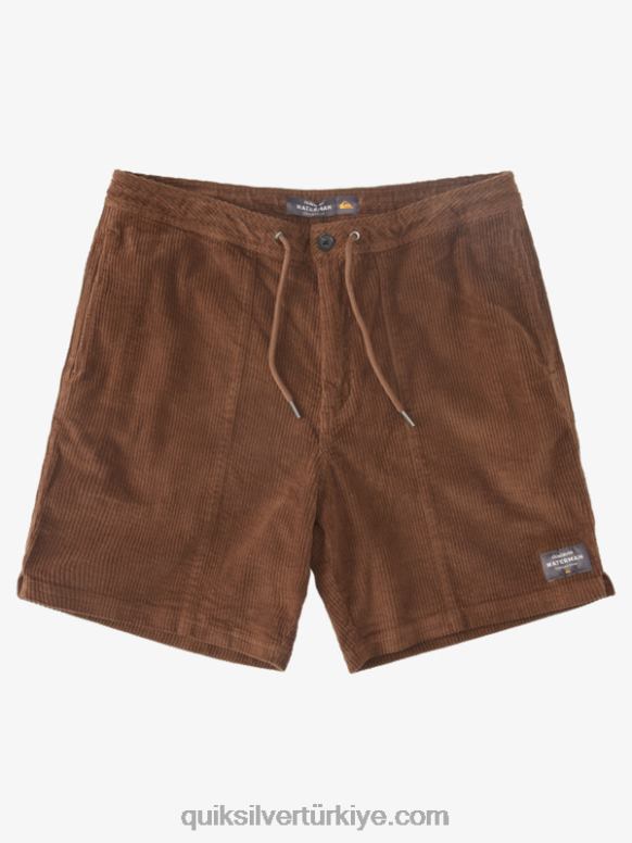 Quiksilver erkekler waterman fitilli kadife şort 226FP875 karanlık dünya