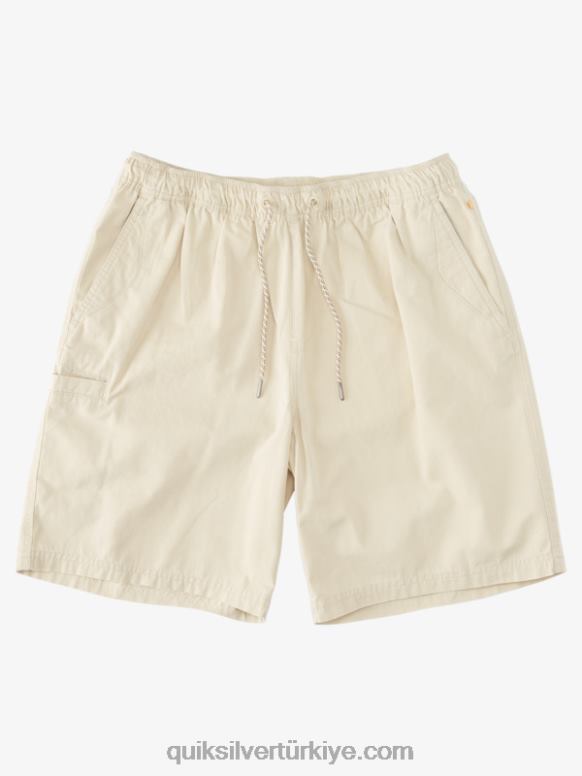 Quiksilver erkekler waterman last light lastikli 19 şort 226FP255 Esmer pirinç