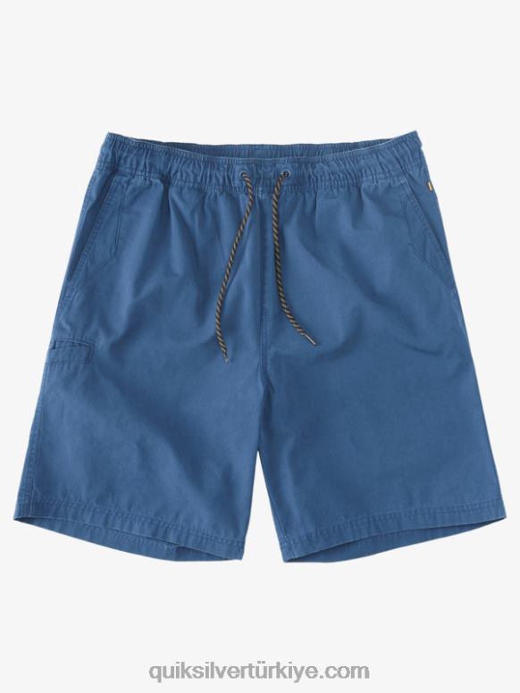 Quiksilver erkekler waterman last light lastikli 19 şort 226FP257 mavi bayrak