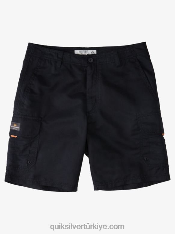 Quiksilver erkekler waterman maldive 20 kargo şortu 226FP1727 siyah
