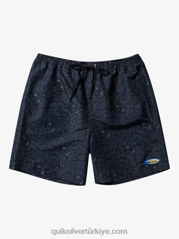 Quiksilver erkekler Satürn 18 yaylım ateşi 226FP583 siyah