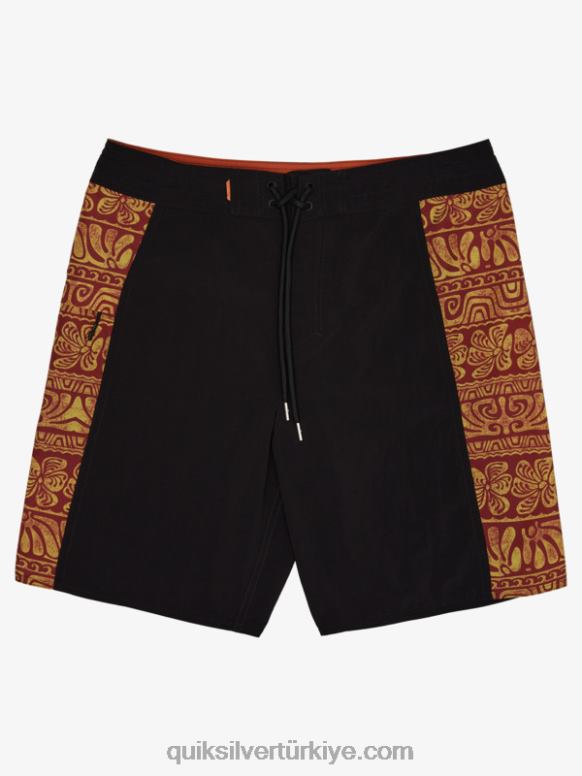 Quiksilver erkekler Waterman Cliffside 19 Boardshort 226FP1820 siyah uçurum kenarı bs