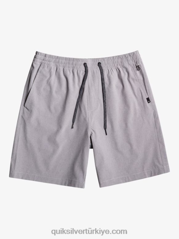 Quiksilver erkekler elastik funda amfibi 18 hibrit şort 226FP1662 sulu kar