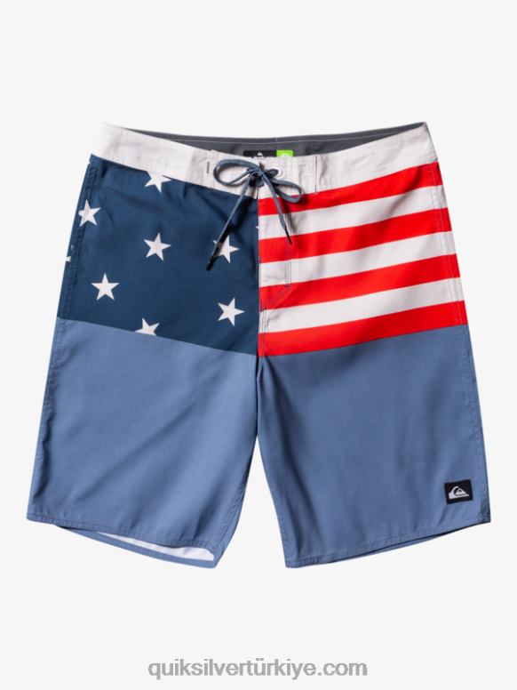 Quiksilver erkekler günlük bölüm 20 sörf şortu 226FP670 Gece yarısı donanması