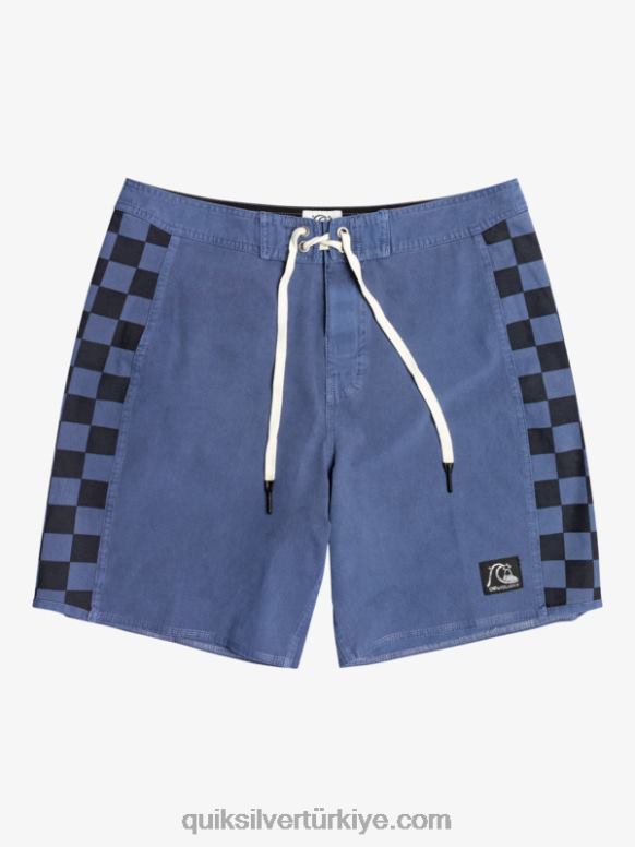 Quiksilver erkekler hempstretch orijinal kemer yıkanmış 18 sörf şortu 226FP1670 donanma blazer
