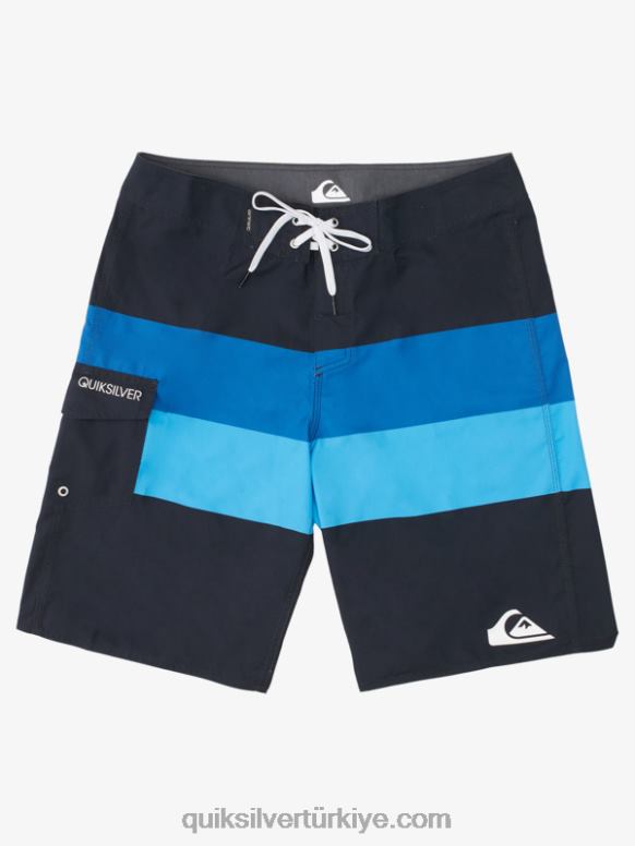 Quiksilver erkekler her gün 21 sörf şortu 226FP1541 siyah amazon 21 şerit