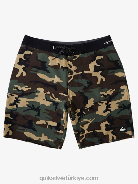 Quiksilver erkekler highline kaimana kamuflaj 20 sörf şortu 226FP1876 Kekik