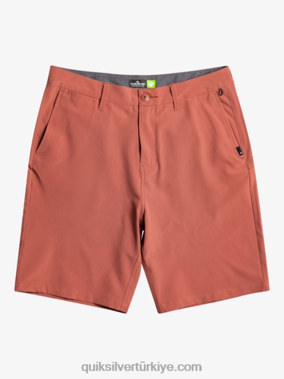Quiksilver erkekler okyanus birliği amfibi 20 hibrit şort 226FP147 marsala