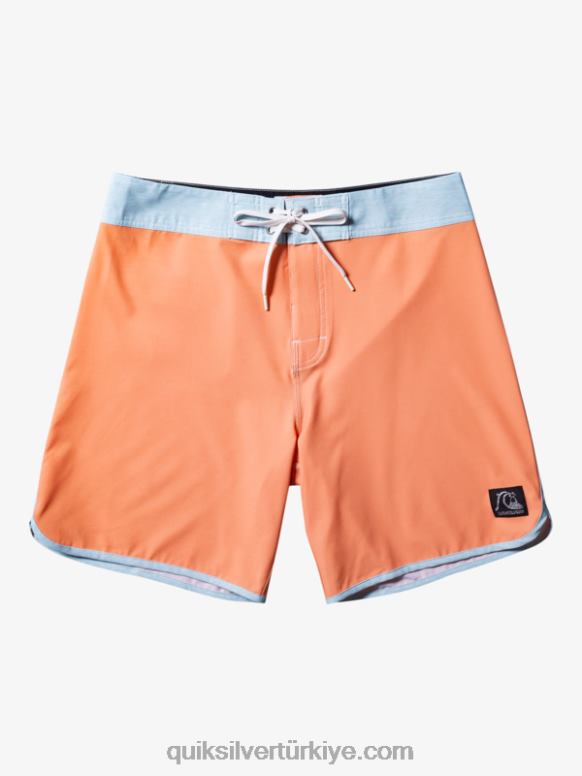 Quiksilver erkekler orijinal tarak 18 sörf şortu 226FP90 bakır bronzluğu