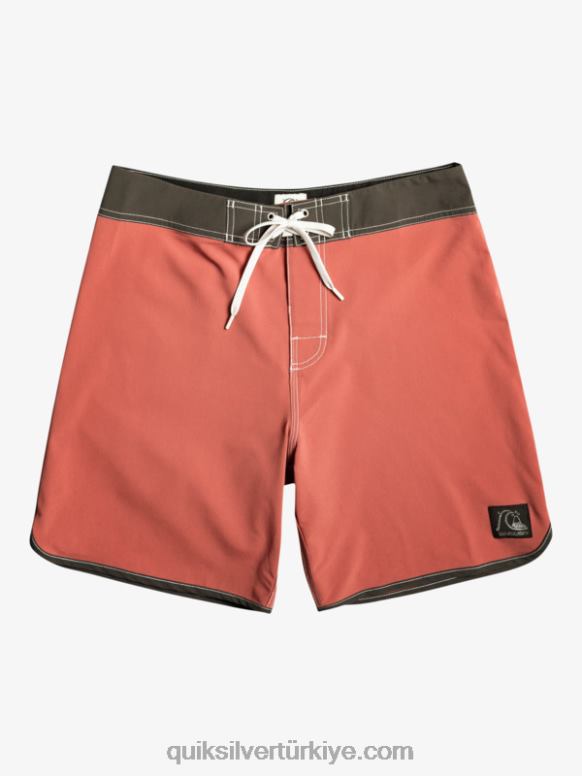 Quiksilver erkekler orijinal tarak 18 sörf şortu 226FP93 marsala