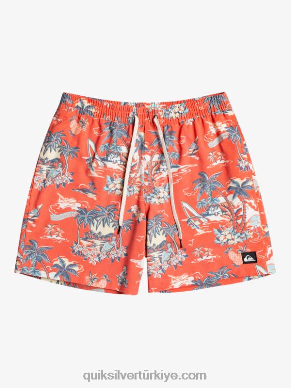 Quiksilver erkekler otel paradiso 17 voleybolu 226FP1766 otel paradiso - aurora kırmızısı