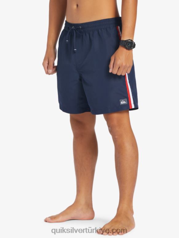 Quiksilver erkekler plaj lütfen 17 voleybol 226FP280 donanma blazer