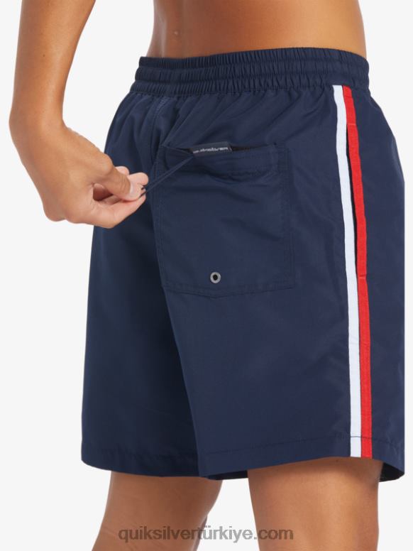 Quiksilver erkekler plaj lütfen 17 voleybol 226FP280 donanma blazer