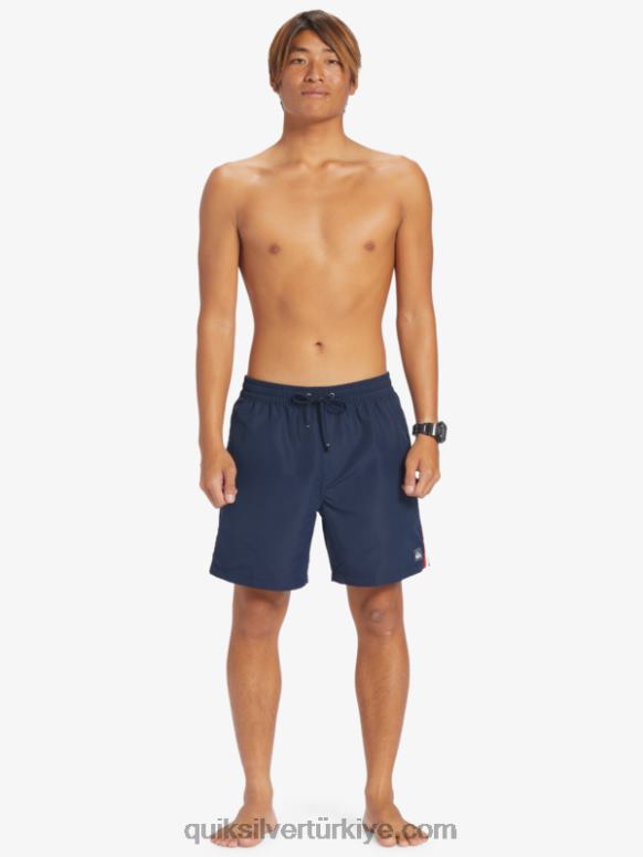 Quiksilver erkekler plaj lütfen 17 voleybol 226FP280 donanma blazer