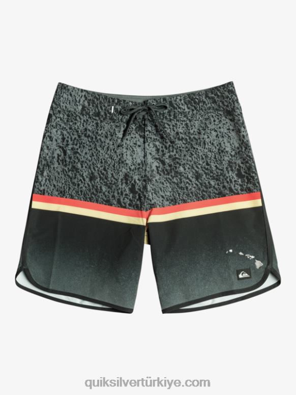 Quiksilver erkekler surfsilk bölümü fisto 19 sörf şortu 226FP1395 siyah