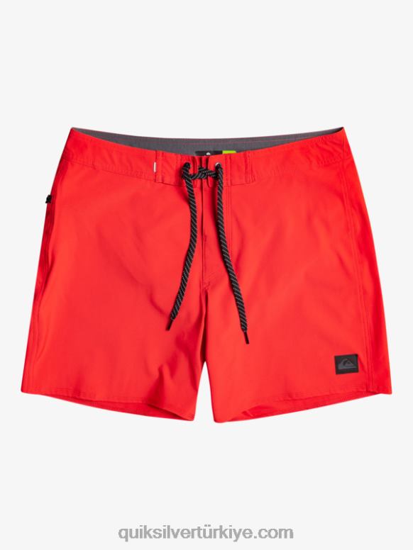 Quiksilver erkekler surfsilk kaimana 16 sörf şortu 226FP337 yüksek riskli kırmızı