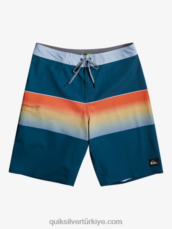 Quiksilver erkekler surfsilk levha 21 sörf şortu 226FP1411 Mayolika mavisi