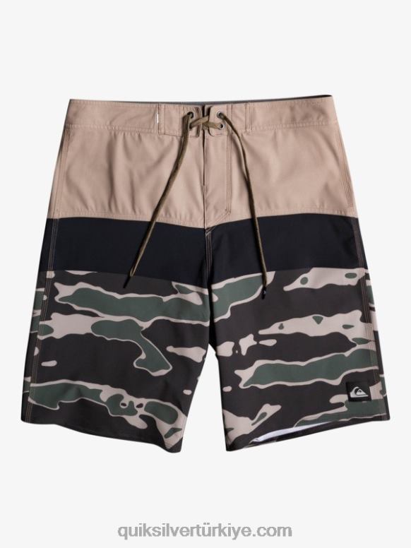 Quiksilver erkekler surfsilk panel 20 sörf şortu 226FP1460 düşen kaya
