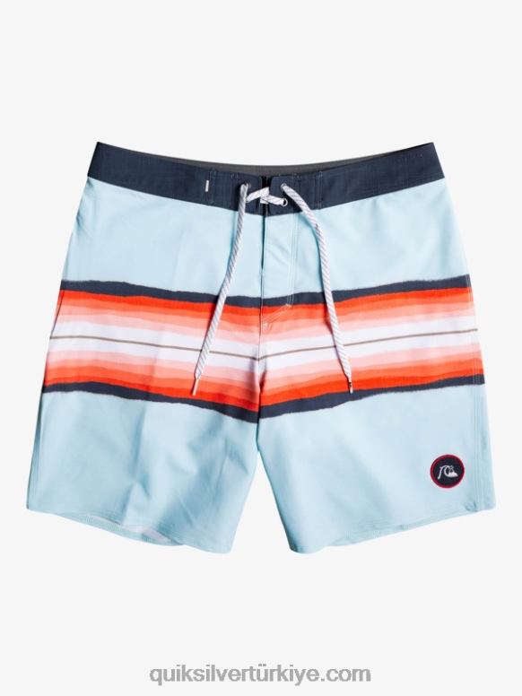 Quiksilver erkekler surfsilk resin tint 19 sörf şortu 226FP1447 Mavi gri