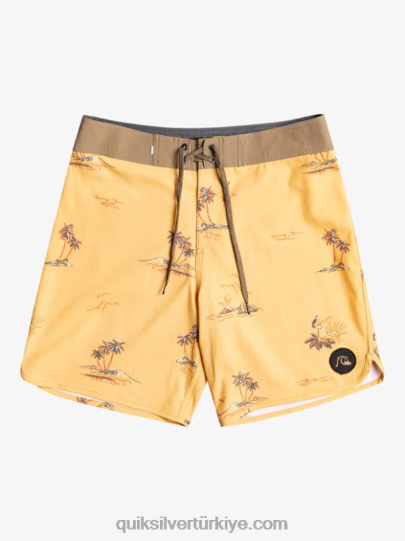 Quiksilver erkekler surfsilk tarak 19 sörf şortu 226FP1497 okra