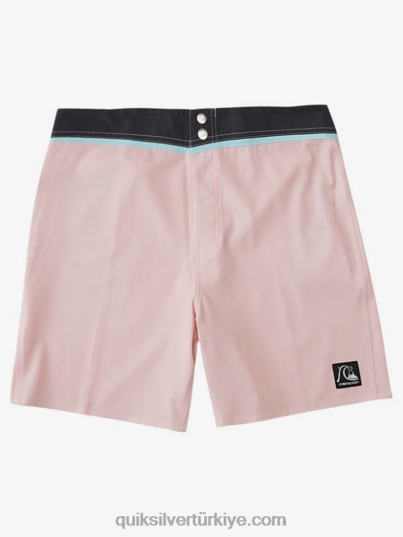 Quiksilver erkekler çıtçıtlı 17 geri dönüştürülmüş sörf şortu 226FP1829 yumuşak pembe