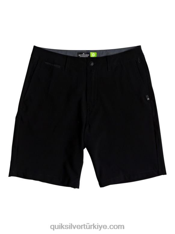 Quiksilver erkekler union amphibian 20 hibrit şort 226FP1317 siyah