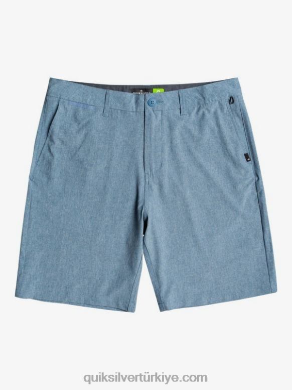 Quiksilver erkekler union heather amfibi 20 hibrit şort 226FP1586 kaptanlar mavi