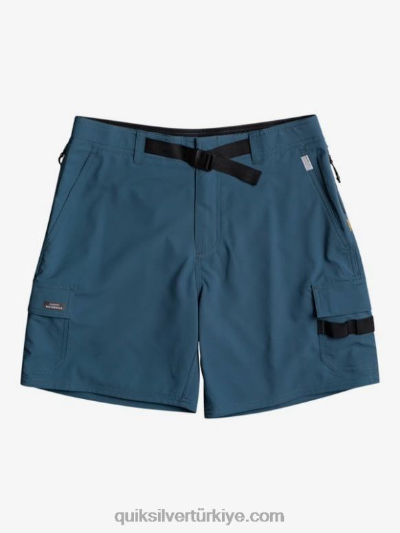 Quiksilver erkekler waterman azimut amfibi 18 şort 226FP790 Gece yarısı donanması