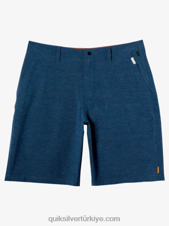 Quiksilver erkekler waterman backwater 20 amfibi sörf şortu 226FP775 mavi bayrak