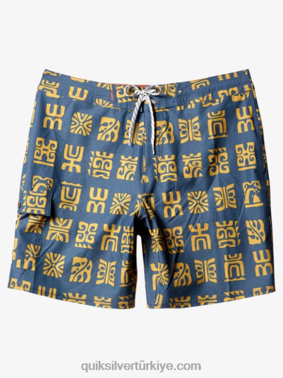 Quiksilver erkekler waterman channel paddle 20 sörf şortu 226FP639 Ensign mavi kanal kürek bs