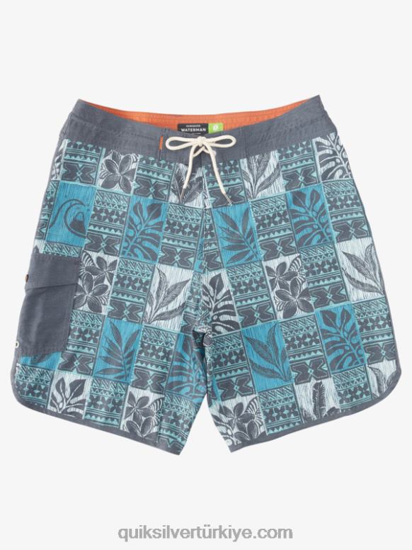 Quiksilver erkekler waterman yaprak kutuları fisto 20 sörf şortu 226FP1299 kapri esintisi yaprak bs