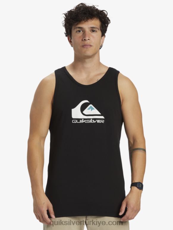 Quiksilver erkekler büyük logosu tankı 226FP262 siyah