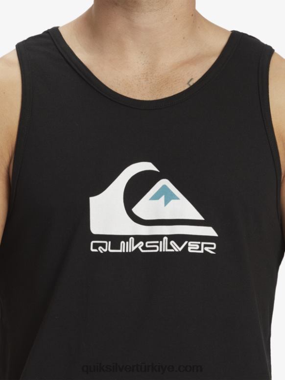 Quiksilver erkekler büyük logosu tankı 226FP262 siyah