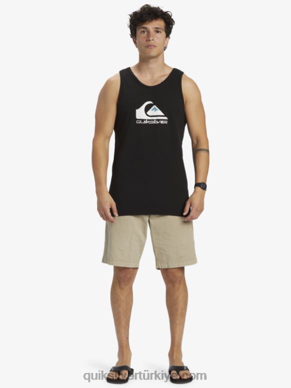Quiksilver erkekler büyük logosu tankı 226FP262 siyah
