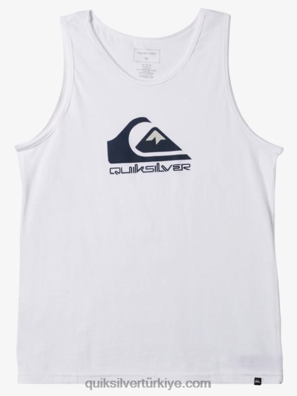 Quiksilver erkekler büyük logosu tankı 226FP263 beyaz
