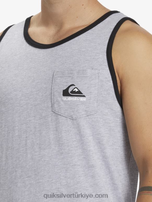 Quiksilver erkekler çok cepli tank tişört 226FP556 atletik funda