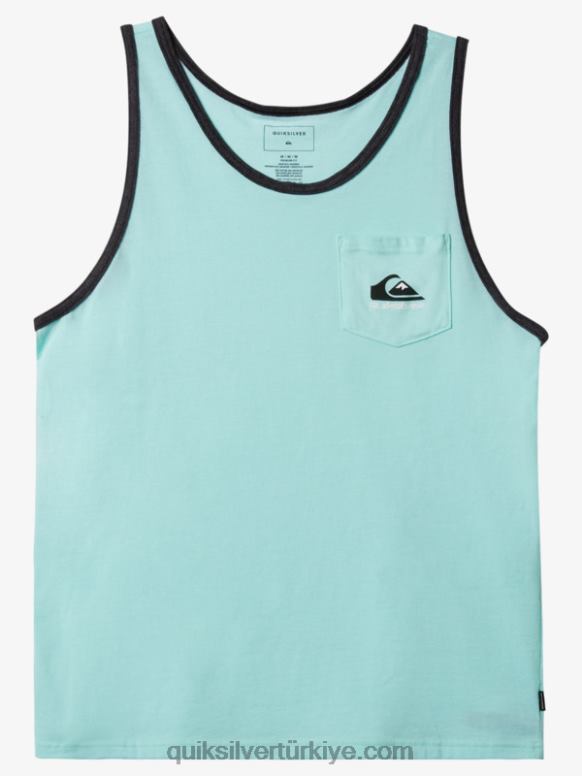 Quiksilver erkekler çok cepli tank tişört 226FP559 plaj cam funda