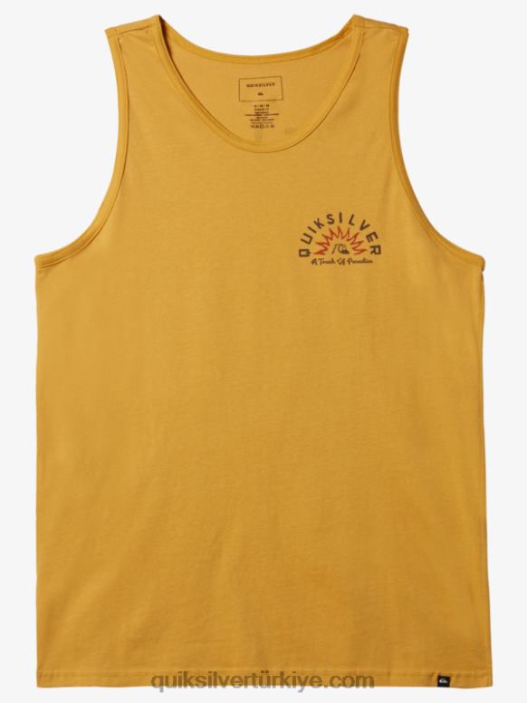 Quiksilver erkekler su masalları tankları t-shirt 226FP1363 parlak altın