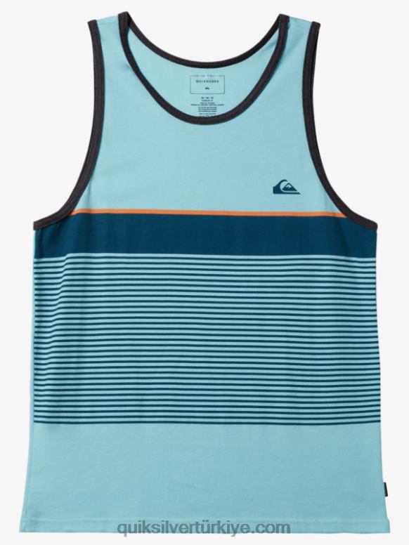 Quiksilver erkekler tijuana şerit tankı 226FP455 melek mavisi funda