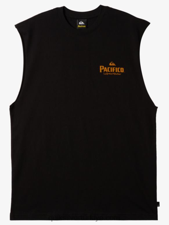 Quiksilver x Pacifico erkekler düz atıcı tankı 226FP4 siyah