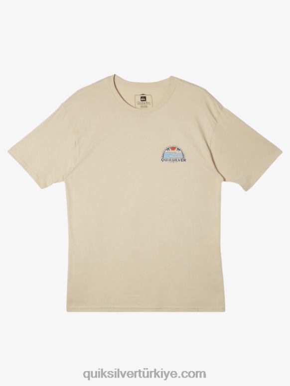 Quiksilver erkekler Waterman set görünümü t-shirt 226FP38 Esmer pirinç