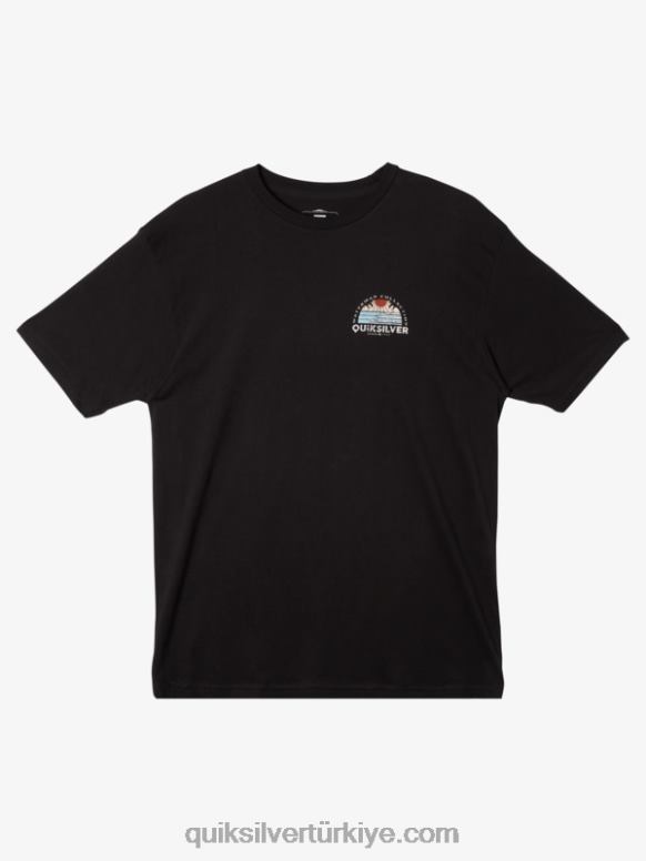 Quiksilver erkekler Waterman set görünümü t-shirt 226FP39 siyah