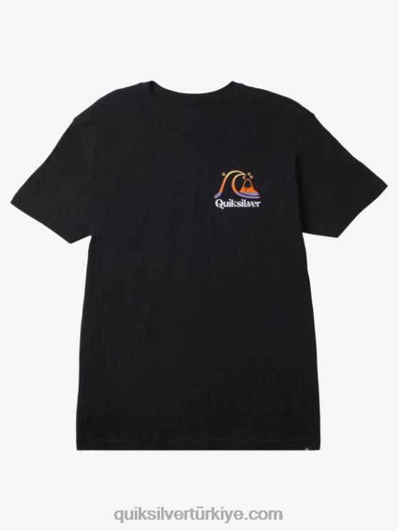 Quiksilver erkekler ada zamanı t-shirt 226FP1627 siyah